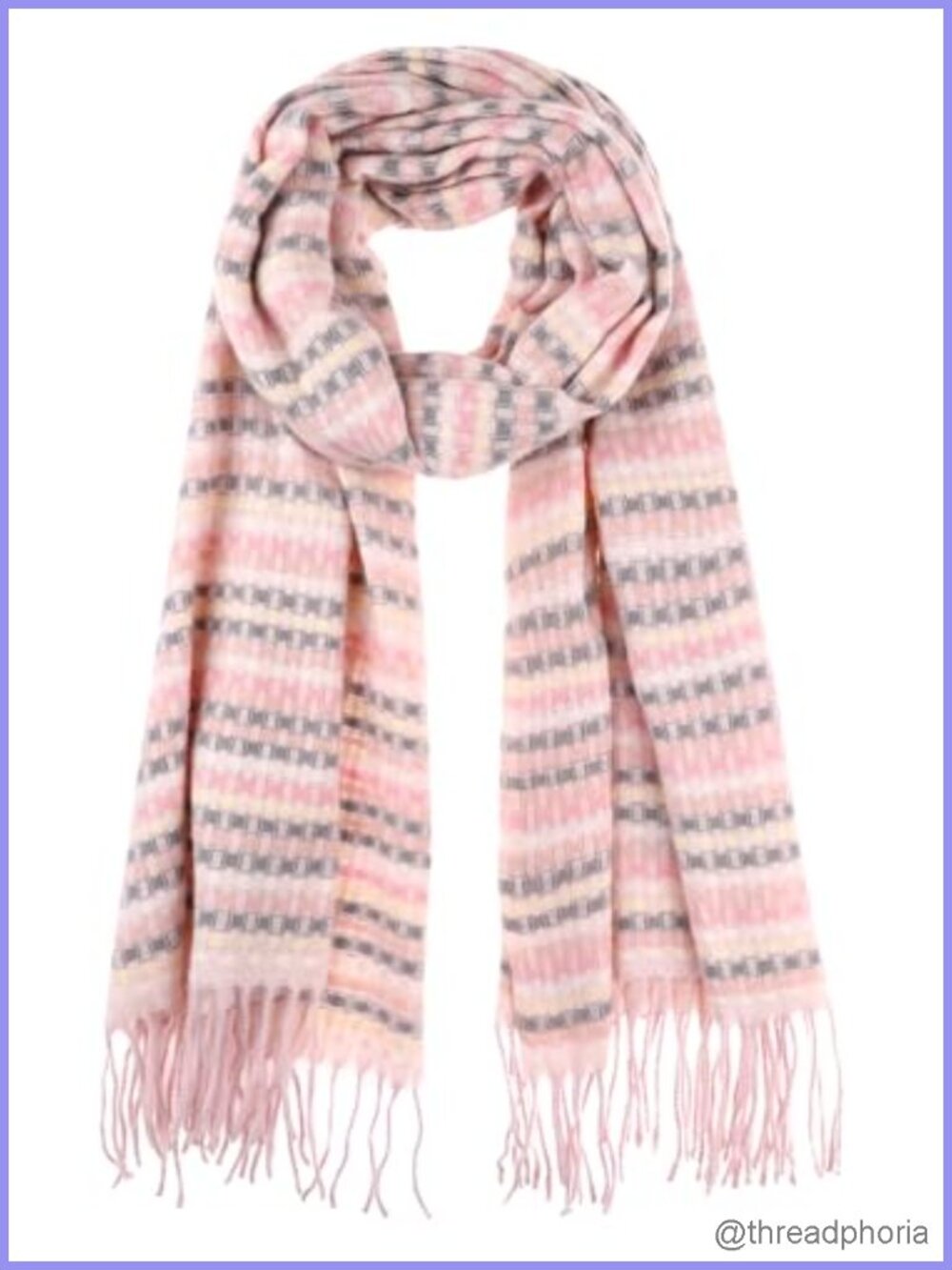 Womens Plaid Tassel Fringe Scarf Warm Winter Wrap Shawl 100% Polyester